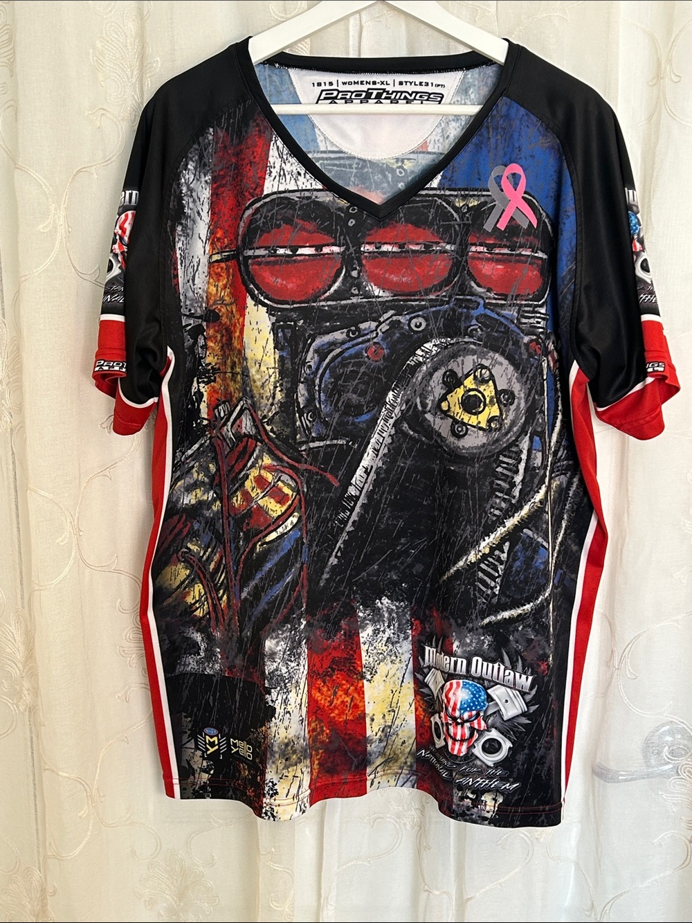 ProThings Apparel Womens XL Modern Outlaw National Anthem Racing Jersey